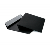 Чёрный конверт С65 (114х229), лента, цветная бумага 120 гр