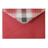 Дизайнерский конверт C6 (114х162), красный, декстрин, треугольный клапан